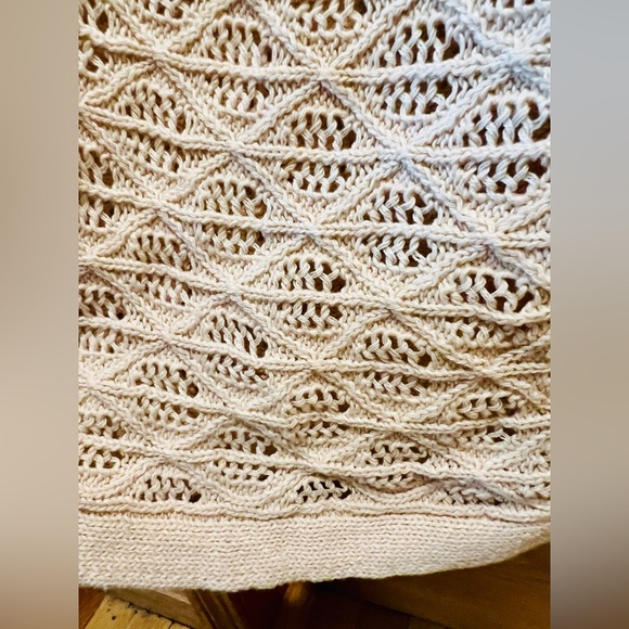 POL Crochet Open-Front Cardigan in Ivory - Picture 5 of 6